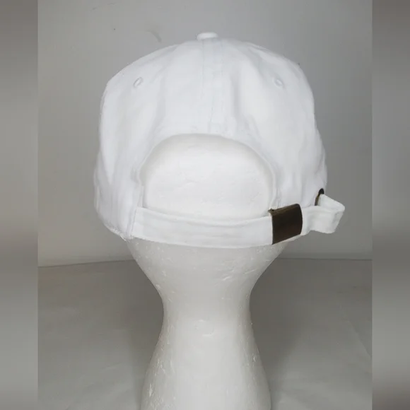 Ethos KB One Size White Cap W/ Tiffany & Co. Embroidered Logo Adjustable Strap - Picture 4 of 9